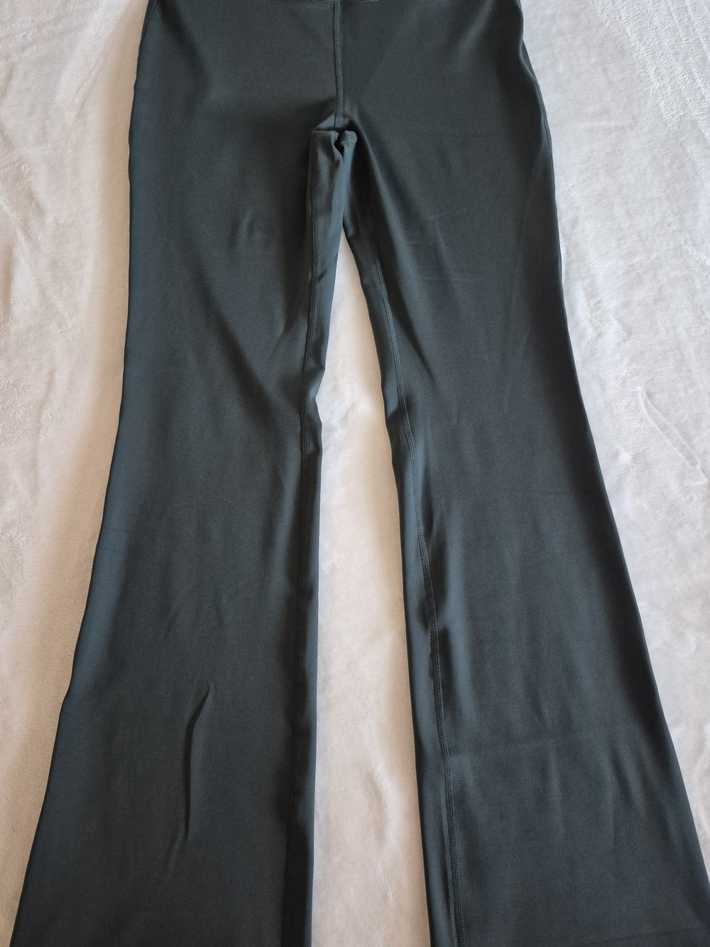 Women's Green Flared Stretch Pants